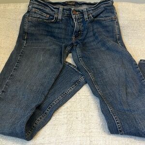 Levi’s 524 Too Super Low Skinny size 7, 30” inseam length, medium wash, skinny.